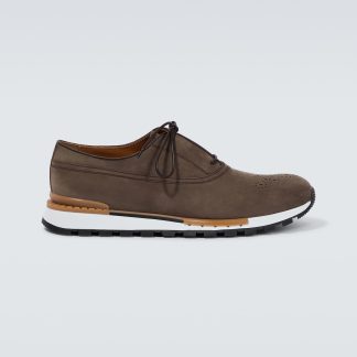 buy designer Berluti Fast Track nubuck sneakers in brown