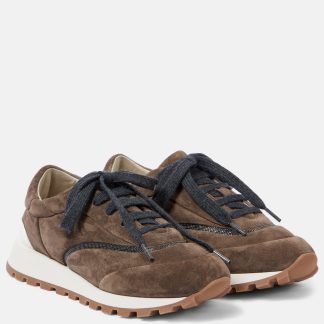 buy designer Brunello Cucinelli Runner suede sneakers in brown