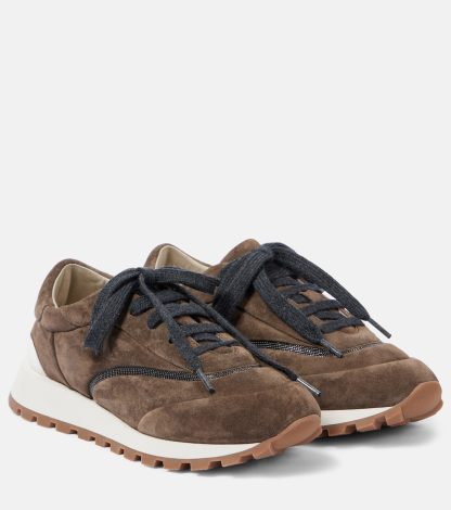 buy designer Brunello Cucinelli Runner suede sneakers in brown