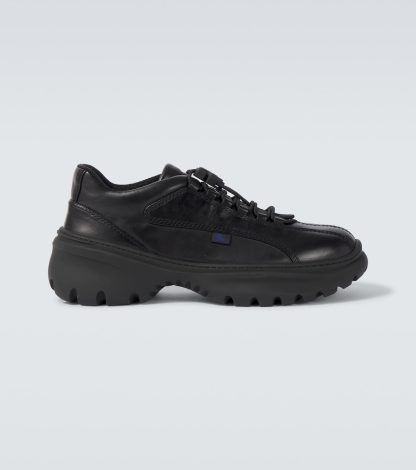 buy designer Burberry Leather sneakers in black