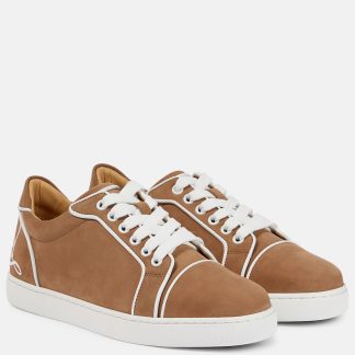 buy designer Christian Louboutin Fun Viera leather sneakers in beige