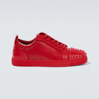 buy designer Christian Louboutin Louis Junior Spikes sneakers in red