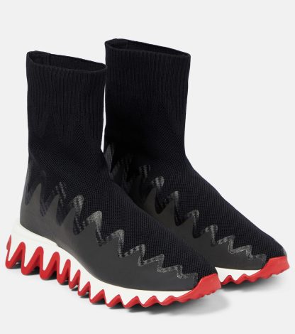 buy designer Christian Louboutin Sharky Sock sneakers in black