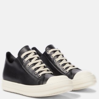 buy designer Rick Owens Phlegethon leather sneakers in black