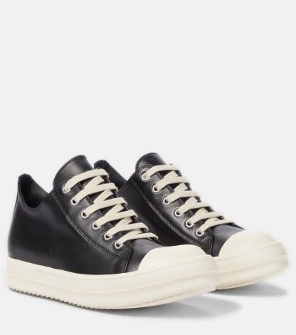 buy designer Rick Owens Phlegethon leather sneakers in black