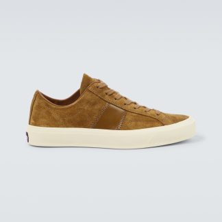 buy designer Tom Ford Cambridge suede sneakers in brown