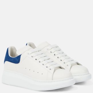 buy luxury Alexander McQueen Oversized leather sneakers in white