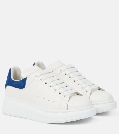 buy luxury Alexander McQueen Oversized leather sneakers in white