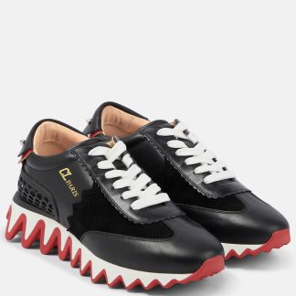 buy luxury Christian Louboutin Loubishark leather sneakers in black