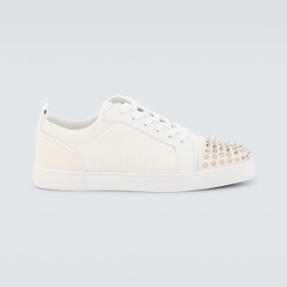 buy luxury Christian Louboutin Louis Junior Spikes sneakers in white