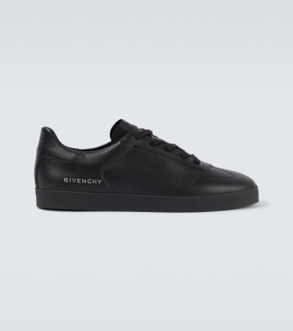 buy luxury Givenchy Town leather sneakers in black