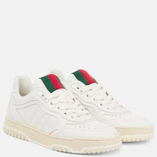 buy luxury Gucci Gucci Re-Web leather sneakers in white