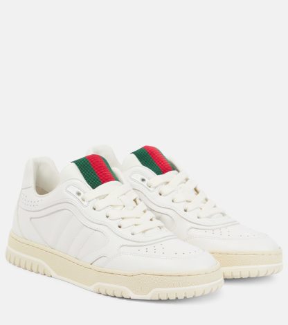 buy luxury Gucci Gucci Re-Web leather sneakers in white