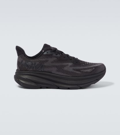 buy luxury Hoka One One Clifton 9 sneakers in black