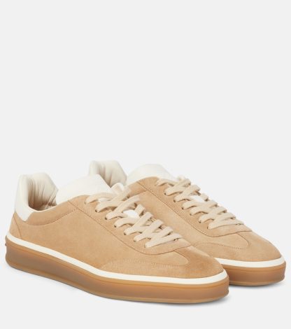 buy luxury Loro Piana Tennis Walk suede sneakers in beige