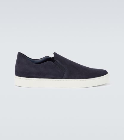 buy luxury Manolo Blahnik Nadores suede sneakers in blue