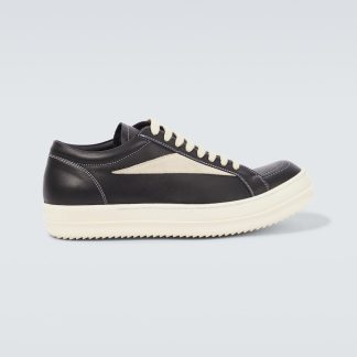 buy luxury Rick Owens Vintage Sneaks leather sneakers in black