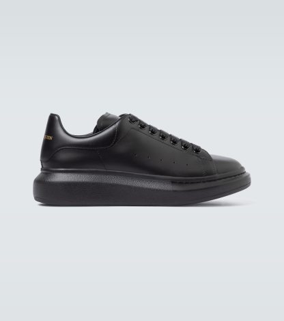 cheap designer Alexander McQueen Oversized leather sneakers in black