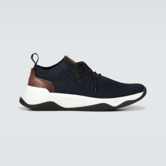 cheap designer Berluti Shadow Knit sneakers in blue