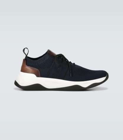 cheap designer Berluti Shadow Knit sneakers in blue