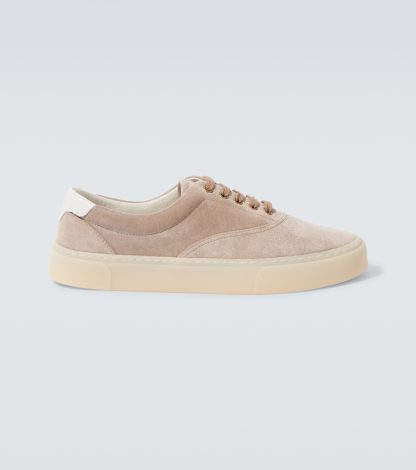 cheap designer Brunello Cucinelli Suede sneakers in beige