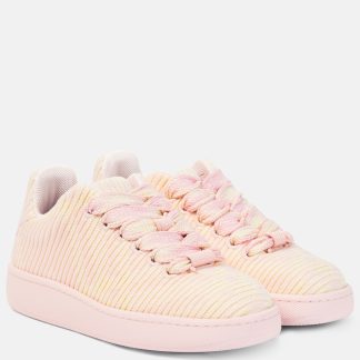 cheap designer Burberry New Trainer checked canvas sneakers in multicoloured