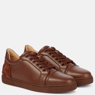 cheap designer Christian Louboutin Fun Vieira leather sneakers in brown