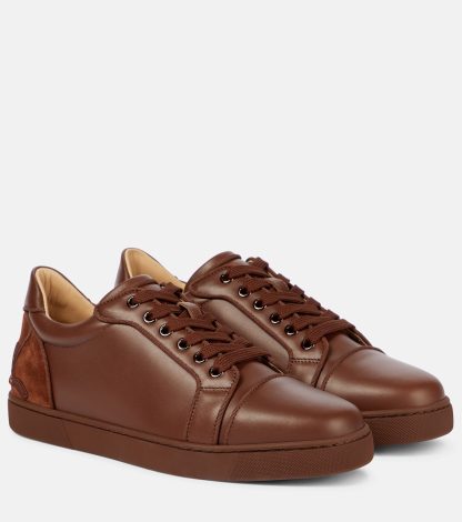 cheap designer Christian Louboutin Fun Vieira leather sneakers in brown