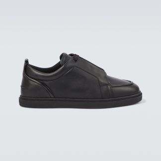 cheap designer Christian Louboutin Jimmy leather sneakers in black