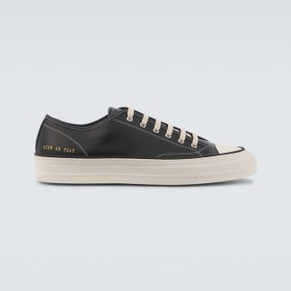 cheap designer Common Projects Tournament leather sneakers in black