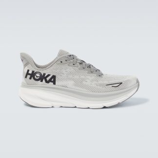 cheap designer Hoka One One Clifton 9 running shoes in grey