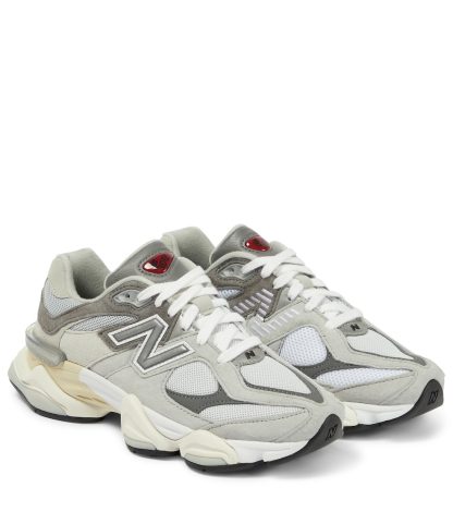 cheap designer New Balance 9060 suede sneakers in grey