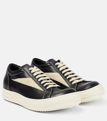 cheap designer Rick Owens Vintage leather sneakers in black