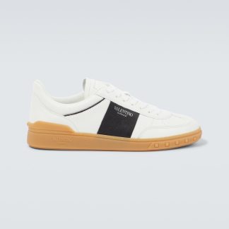 cheap designer Valentino Garavani Upvillage leather sneakers in white