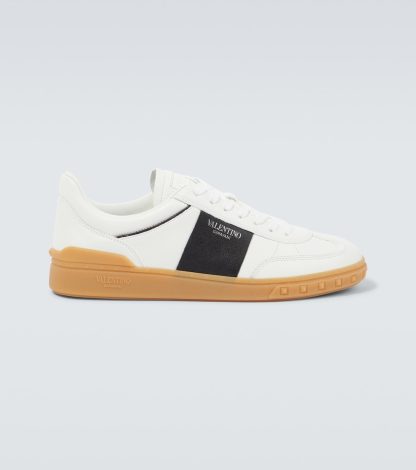 cheap designer Valentino Garavani Upvillage leather sneakers in white