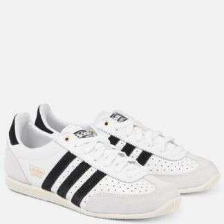 cheap luxury Adidas Japan suede-trimmed leather sneakers in white