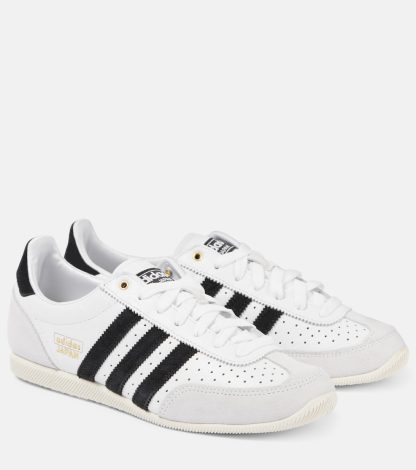 cheap luxury Adidas Japan suede-trimmed leather sneakers in white