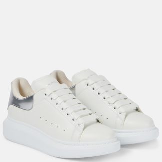 cheap luxury Alexander McQueen Oversized leather sneakers in white