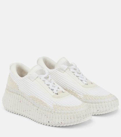 cheap luxury Chloé Nama sneakers in white