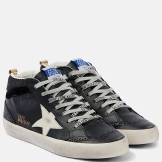 cheap luxury Golden Goose Mid Star leather sneakers in black