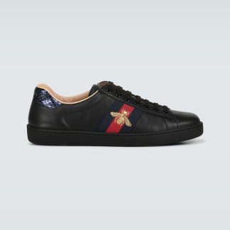 cheap luxury Gucci Ace Bee sneakers in black