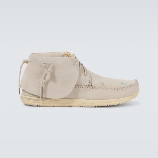 cheap luxury Visvim FBT Lhamo-Folk suede sneakers in beige