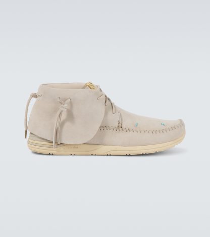 cheap luxury Visvim FBT Lhamo-Folk suede sneakers in beige