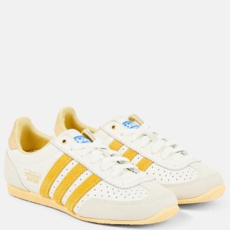 counterfeit designer Adidas Japan suede-trimmed leather sneakers in white