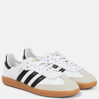 counterfeit designer Adidas Samba leather sneakers in multicoloured