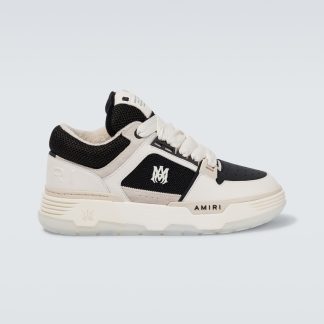 counterfeit designer Amiri MA-1 leather and mesh sneakers in white