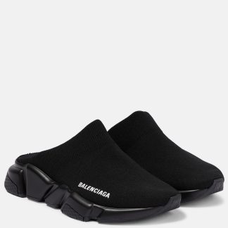 counterfeit designer Balenciaga Speed ML Krecy mule sneakers in black