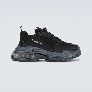 counterfeit designer Balenciaga Triple S sneakers in black