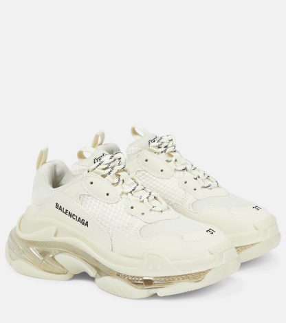 counterfeit designer Balenciaga Triple S sneakers in white