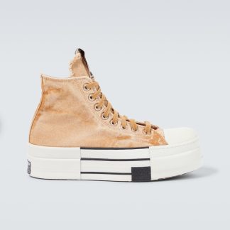 counterfeit designer DRKSHDW by Rick Owens x Converse DBL DRKSTAR Chuck 70 sneakers in yellow